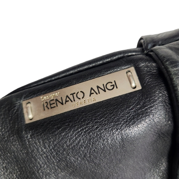 Renato Angi Venezia leather black shoulder bag - Picture 13 of 15